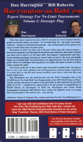 Harrington on Hold 'em Expert Strategy for No Limit Tournaments, Vol. 1: Strategic Play