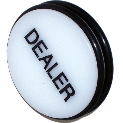 Trademark 3-Inch Dealer Puck Button (White)